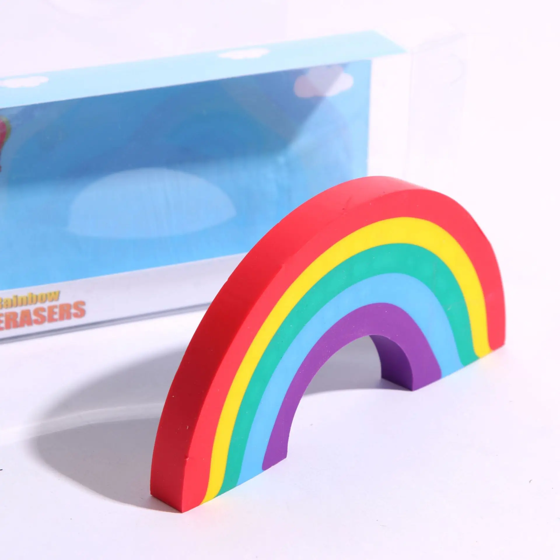 Colorful Rainbow Eraser Creative Huge Kawaii Cartoon Big Rubber Stationery School Supplies