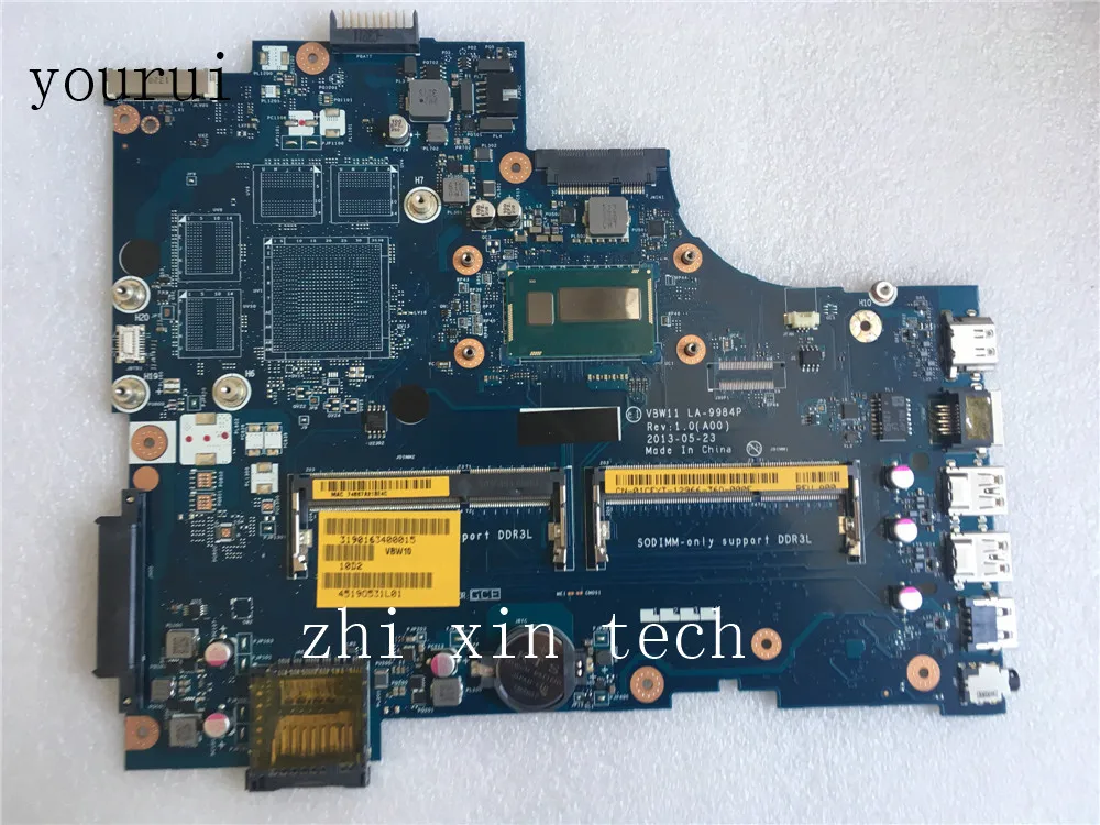 

yourui CN-01CFYT 01CFYT 1CFYT VBW11 LA-9984P For Dell Inspiron 3737 5737 Laptopmotherboard i3-4010u CPU DDR3 Tested