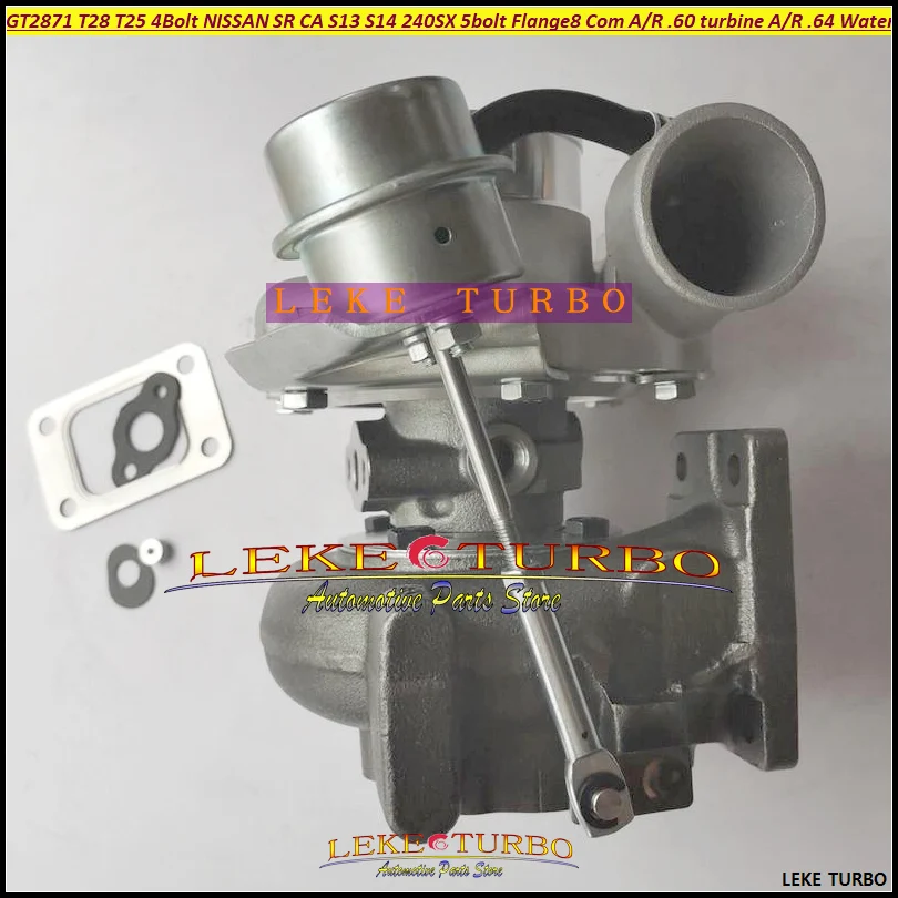 Universal Turbo Journal bearing GT2871 Turbocharger Compressor AR 0.60 Turbine AR 0.64 5-bolt T25 flange Internal Wastegate