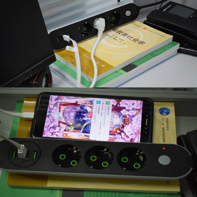 Удлинитель USB Smart 2, 5 м, для путешествий, Вилка питания, удлинитель для ЕС