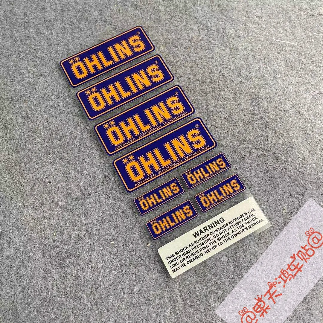 OHLINS Motorcycle Decal Decoration Logo Accessories High Reflective Suspension Shock Absorption Modified Moto Waterproof Sticker - Image 4