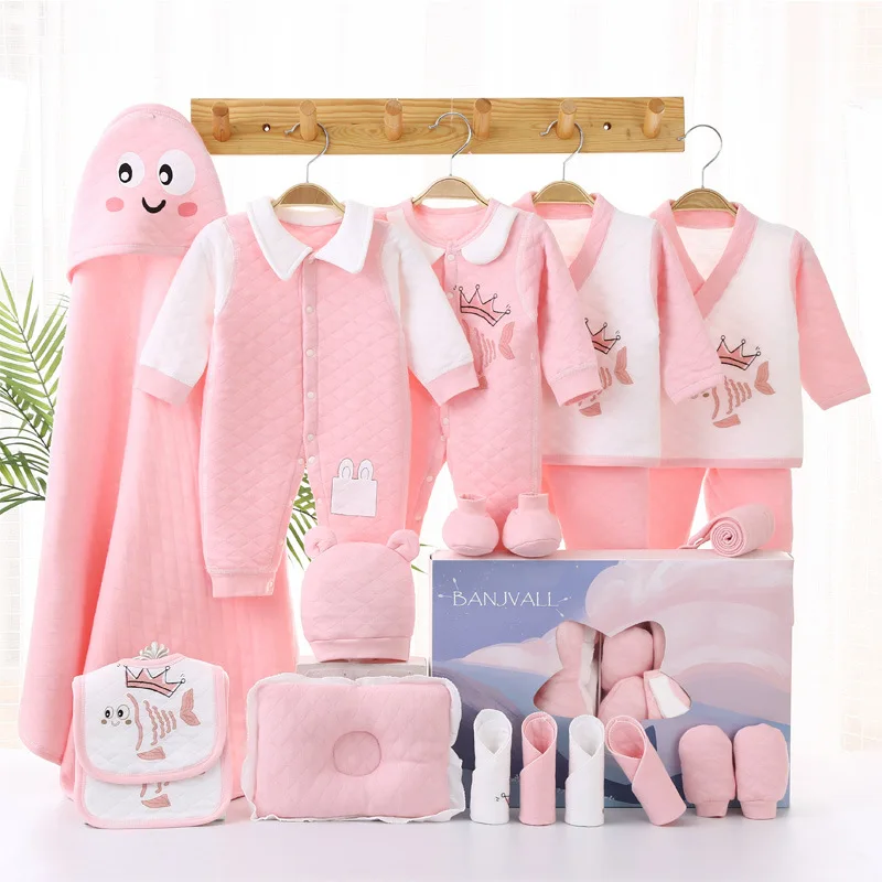 Newborn Baby Clothes Sets for Boys Girls Safe Cotton Gift 20pcs/set Spring Fall Toddler Outfits