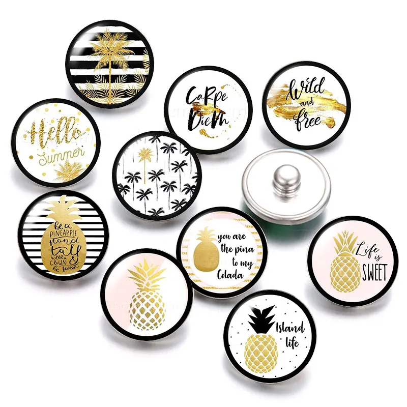 New DIY custom snap buttons 12mm/18mm/20mm silver /golden snap buttons wholesale Personalized Photo for DIY necklace jewelry