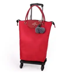 Bolso de viaje con ruedas para mujer, bolsa de equipaje con ruedas, Rodante, novedad