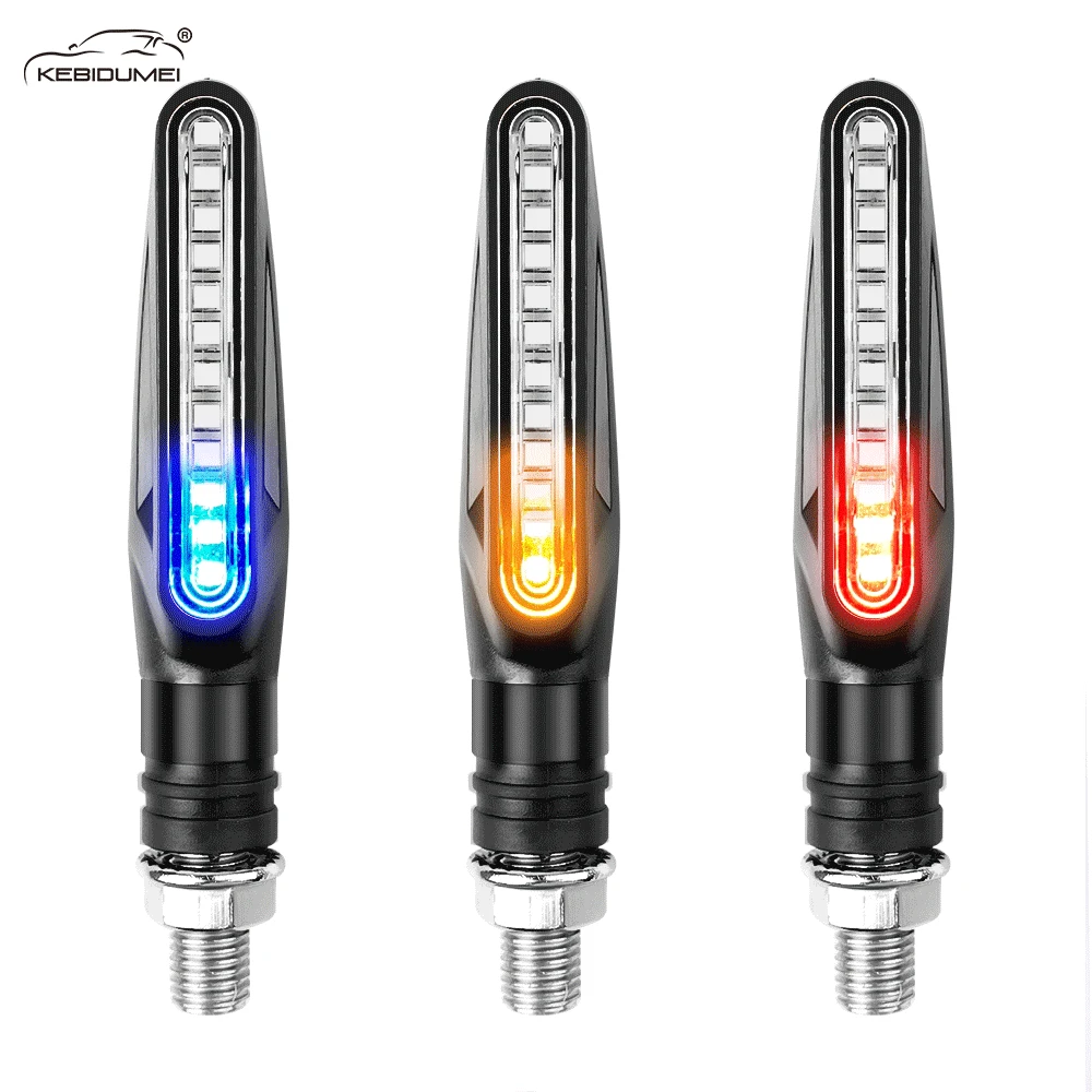 2 pçs led motocicleta sinais de volta luz 12 smd cauda pisca fluir água blinker ip68 dobrável motocicleta piscando luzes