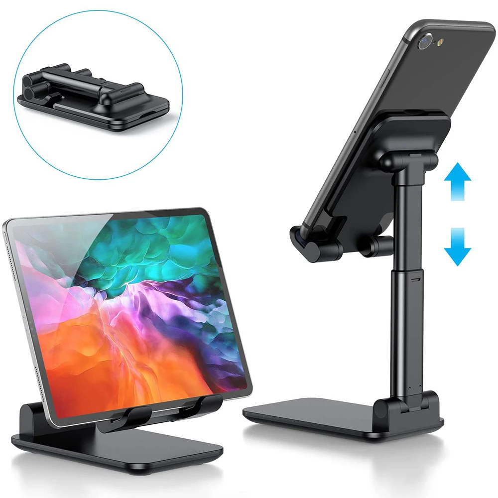 Yelwong Telefoon Houder Draagbare Tablet Houder Ipad Stand Desktop Beugel Aanpassen Opvouwbare Stand Voor Iphone Samsung Xiaomi Huawei