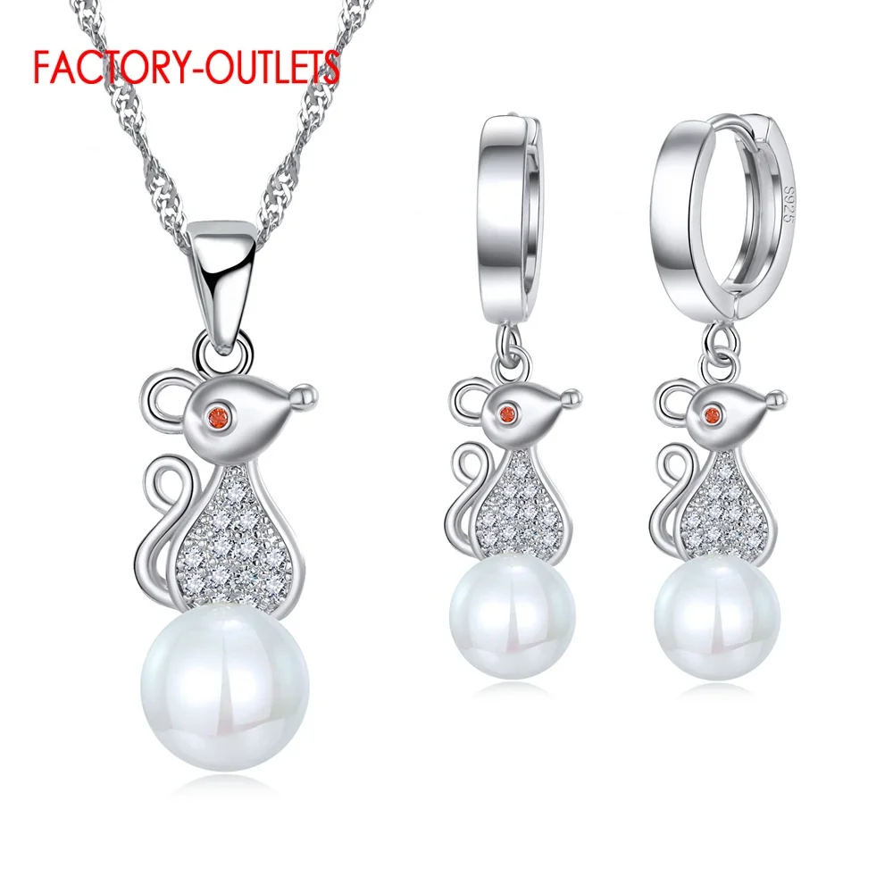 Factory Outlet Genuine 925 Silver Needle Fashion Jewelry Sets Newest Female Jewelry Gift For Mum Wife Daughter Girlfriend