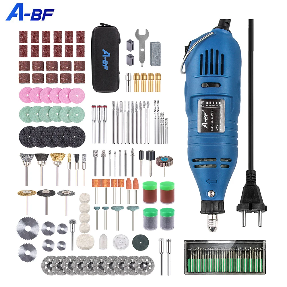 A-BF 150W Electric Dremel Engraving Mini Drill Polishing Machine Variable Speed Rotary Tool With 161pcs Power Tools Accessories