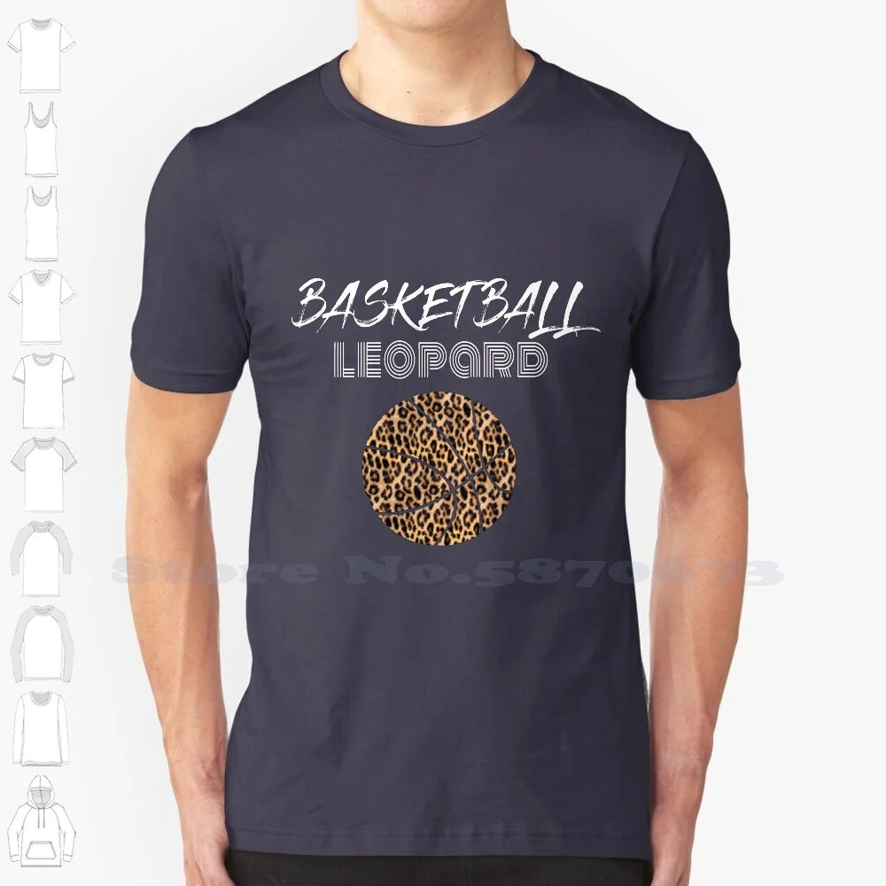 Funny Basketball Gift Basketball Leopard 100% Cotton T-Shirt Basketball Leopard Basketball Shorts Leopard Basketball Shoes