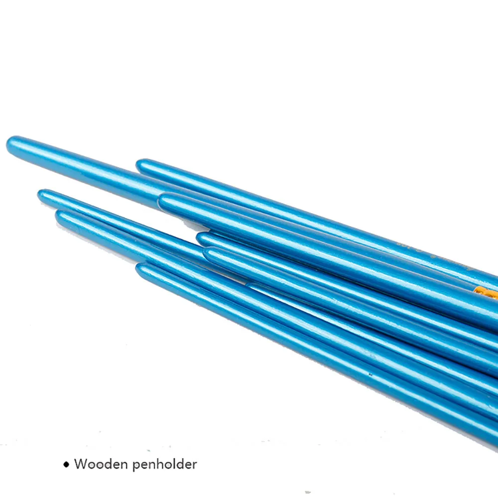 10 adet sanatçılar boya fırçası seti akrilik suluboya yuvarlak sivri naylon ucu saç çok fonksiyonlu kanca hattı kısa sivri kalem