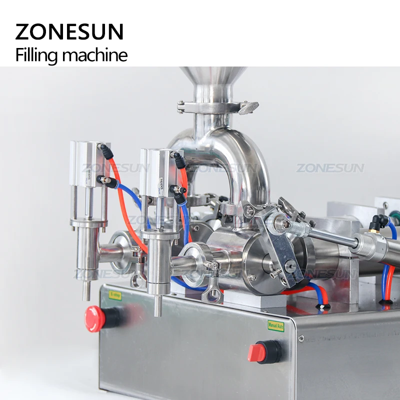 ZONESUN ZS-GT2P Entièrement Pneumatique L'alcool HandSanitizer CleanGel LiquidSoap Carrosserie Beurre Distributeur de Bouteille Machine de Remplissage