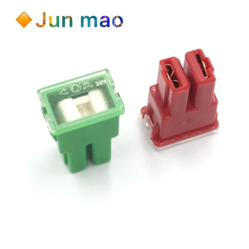 2pcs Automotive Car truck van square Fuse 32V DC long foot female Fuse 20A 30A 40A 50A 60A 70A 80A 90A 100A 120A