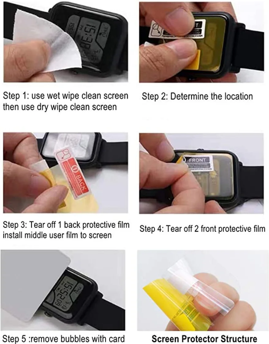 Película protectora de TPU suave para Samsung Galaxy Watch 4, clásica, 42mm, 46mm, Watch4, 40mm, 44mm, 5 unidades