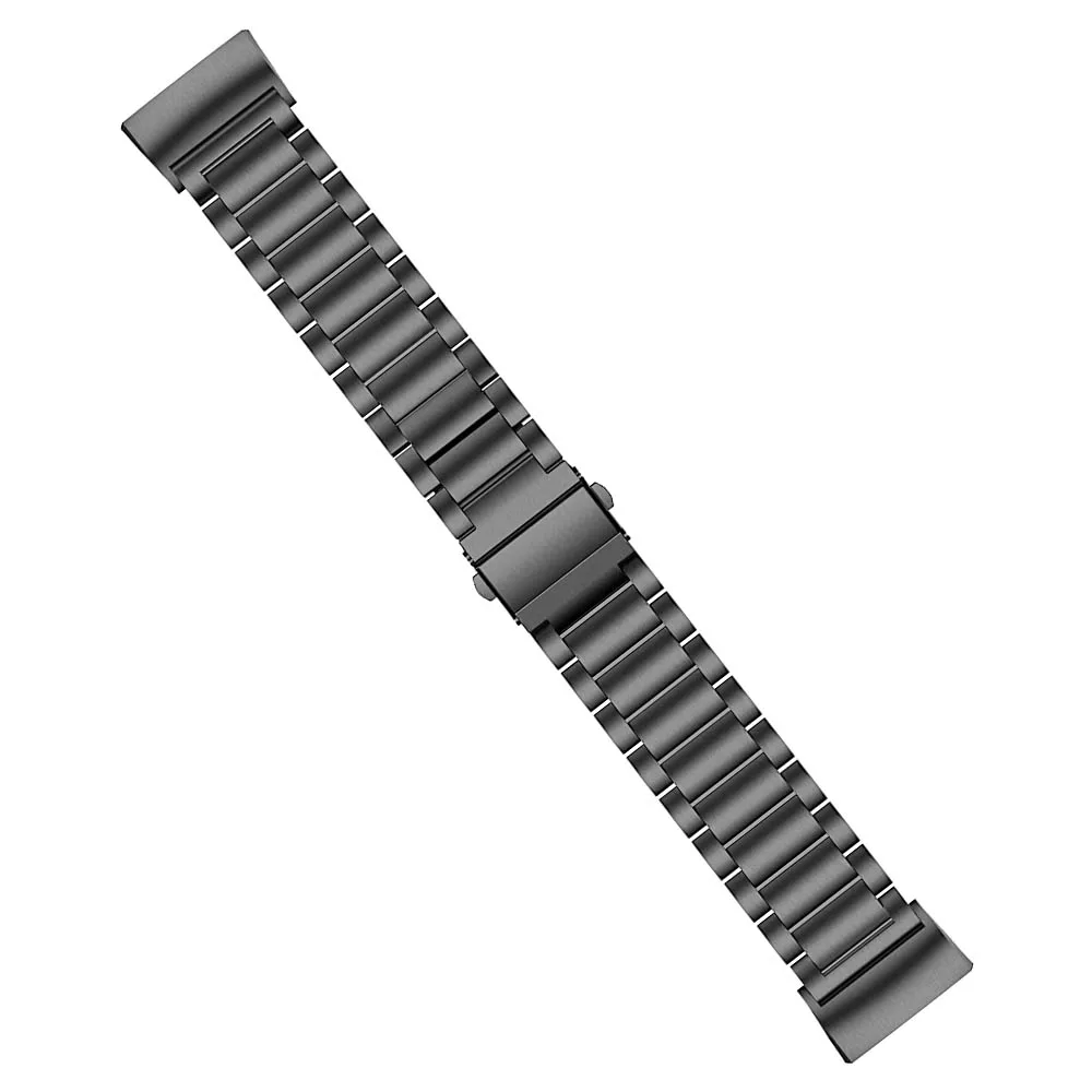Stainless Steel Watchband Strap for Fitbit Charge 5 / Fitbit Charge 4 / Charge 3 SE Bands Metal Replacement Watch Bracelet Black