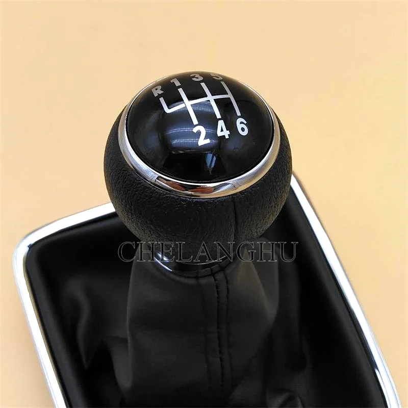 For VW Tiguan 2007 2008 2009 2010 2011 Car-Styling New 6 Speed Car Gear Stick Shift Knob With Leather Boot