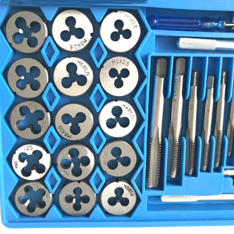 40Pcs M3-M12 Tap Sterven Set Tap Boren Metric Kranen Wrench Threading Handgereedschap Voor Metaalbewerking