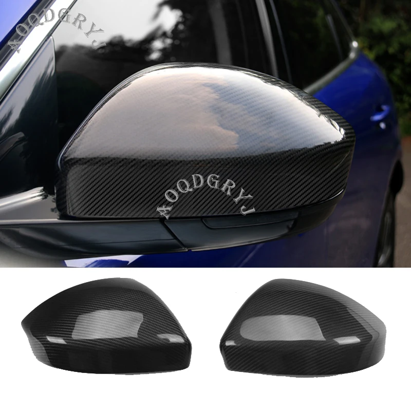 Carbon Fiber Side Mirror Molding Cover Trim 2pcs For Jaguar F-PACE 2016-2020 Car styling accessories