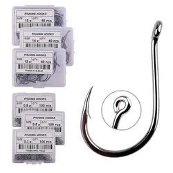 50/20pc Box High Carbon Chinu Fishing Hook Single Hook With Eye Carp Catfish Anzol Fish Hooks Japan Fishing Tackle Jig Fishhook