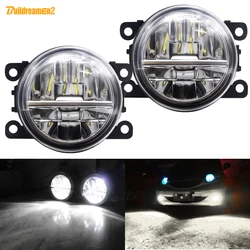 2 X LED Fog Light For Nissan Pathfinder Frontier Xterra Note Interstar Navara Sentra Pixo Leaf Car Front Bumper Fog Lamp DRL 30W