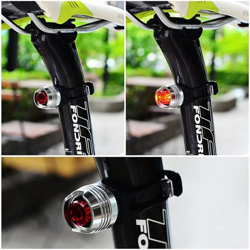 3 Modes Bicycle Rear Lights MTB Waterproof USB Headlight Mountain Safety Lamp LED Flashing Helmet Lights Cycling Bike Tail Light