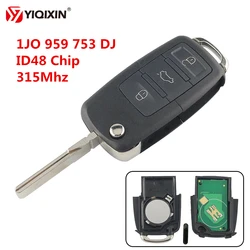 YIQIXIN 3 przyciski odwróć pilot z kluczykiem samochodowym dla volkswagena VW Golf 4 5 Passat B5 B6 Polo Touran 315Mhz ID48 Chip 1JO 959 753 DJ