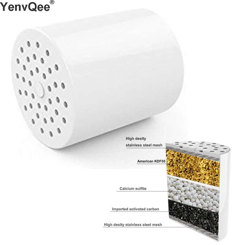 3 قطعة/الوحدة فلتر خرطوشة في خط الحمام دش المياه تنقية العلاج الصحية المنقي إزالة الكلور مصنع بيع