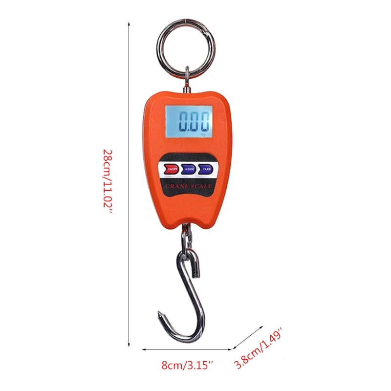 E5BE Hanging Scale 200kg/441lb Digital Industrial Heavy Duty Crane Scale Digital Scale Applicable Hunting Farm Construction