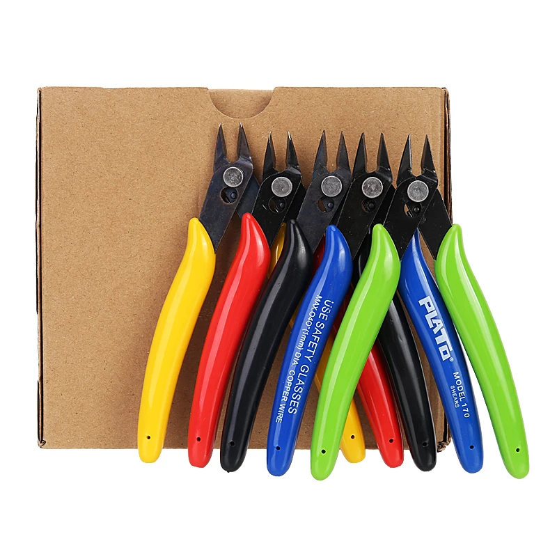 JUNEFOR 1/5/10pcs Diagonal Pliers Cutting Pliers for Wire Cable Cutter Electronic Repair Hand Tools Multitool Pliers Nipper Tool