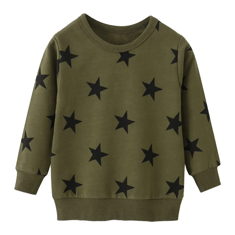 Jumping Meters  Long Sleeve New Arrival Stars Print Boys Girls Sweatshirts Autumn Spring Kids Clothes Hot Selling Shirts Tops