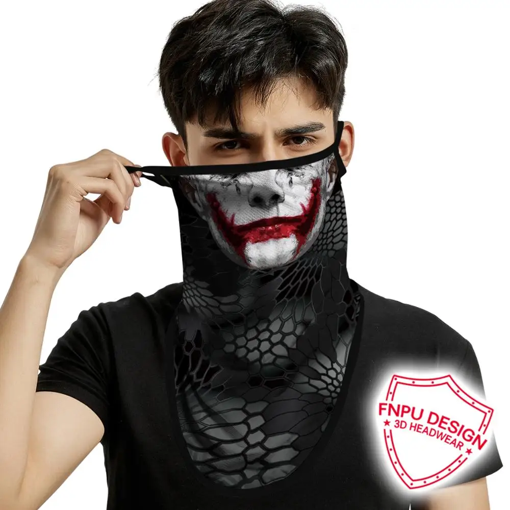 Motorcycle Skull Skeleton Balaclava Seamless Face Mask Neck Shield Hunting Outdoor Bandana Scarf Head Cover Men Women Headband