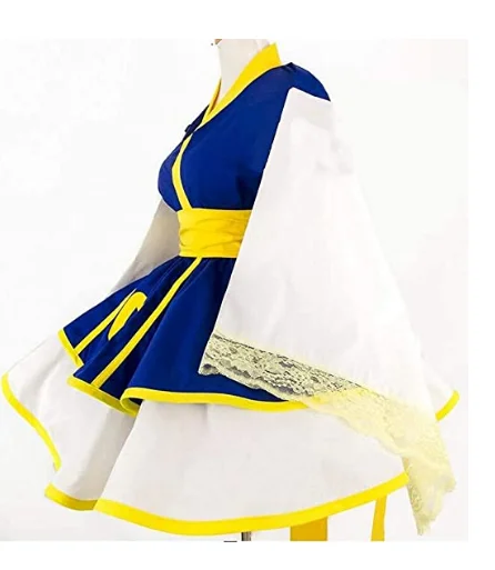 Japanese Anime HUNTER×HUNTER Kurapika Women Lolita Kimono DressCosplay Costume Cutome-Made Halloween Costume Wig Shoes Bracelet