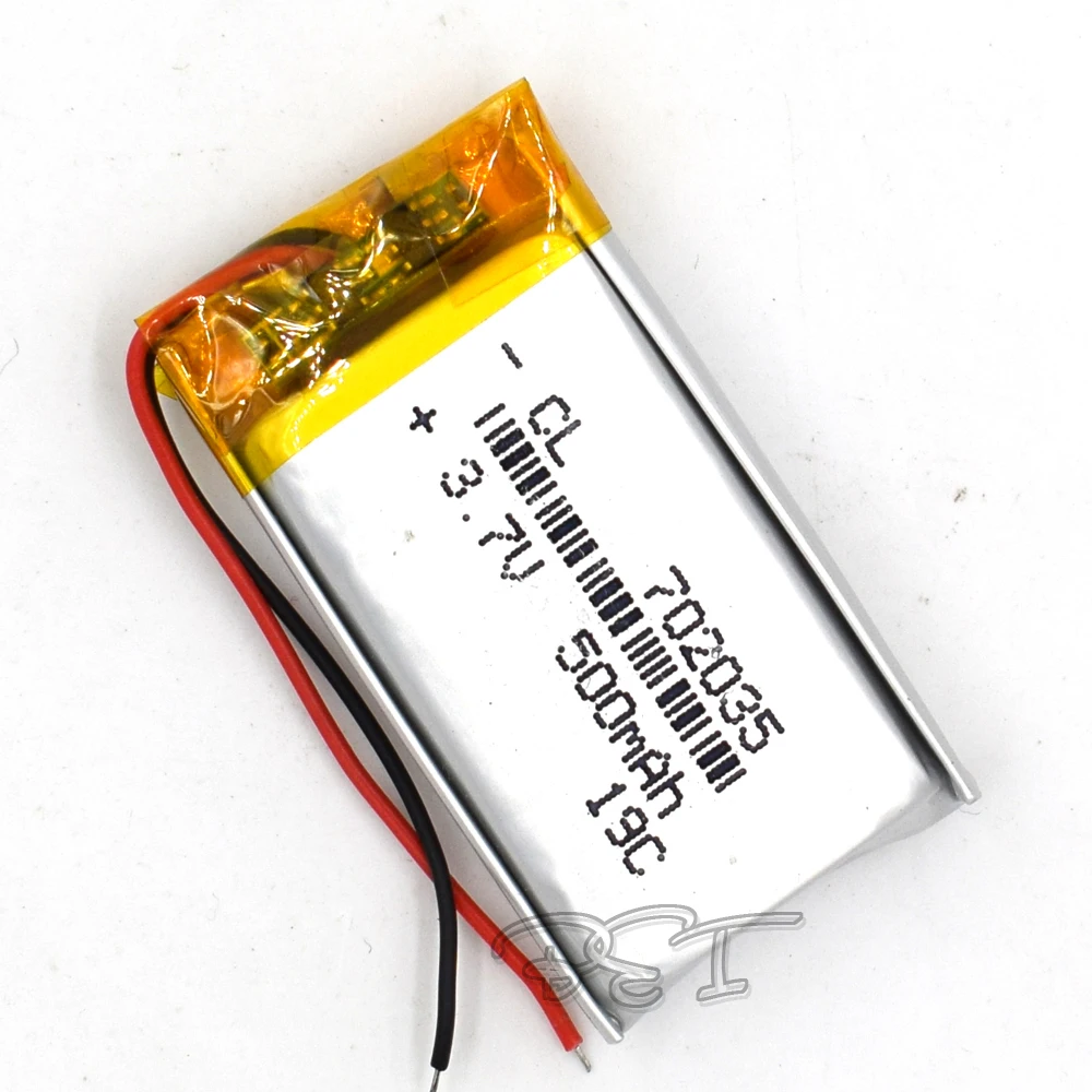 5Pcs 3.7V Lithium Navigator Rechargeable Li-polymer Battery 702035 500mAh Li-Po MP4 Batteries GPS MP3 MP5 Li-ion Cell Speaker