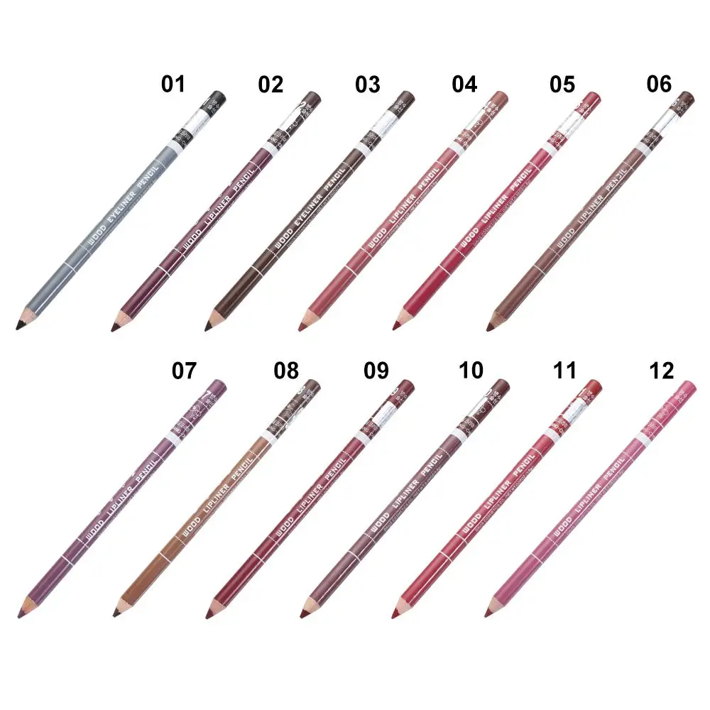 1PC Wood Lady Charming Matita eyeliner a lunga durata Penna per eyeliner per labbra Strumento cosmetico Trucco