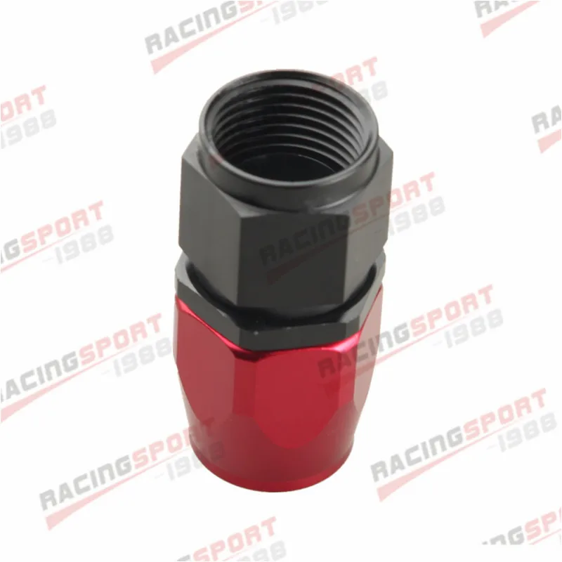 12AN AN12 AN-12 Straight Swivel Oil Fuel Line Hose End Adaptor Red/Black