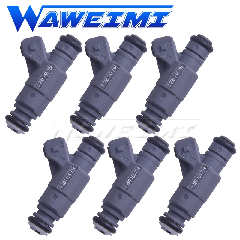 

WAWEIMI 6 Pieces New Fuel Injector Nozzle Valve OE 0280155734 For Ford Explorer U2 4.0L V6 4WD Car Accessories