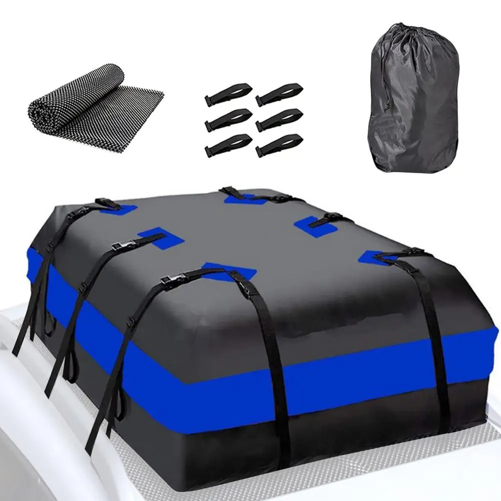 Auto Storage Bag 15 Cubic Feet Of Waterproof Car Luggage Bag With Non-slip Pad And Drawstring Bag Universal Car Roof Bag