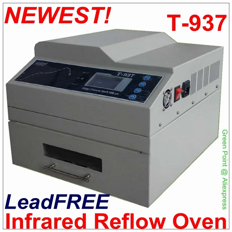 PUHUIT-937 Desktop Lead-free Reflow Oven 2300W Infrared IC Heater Reflow Solder Oven BGA SMD SMT Rework Solder Station Machine