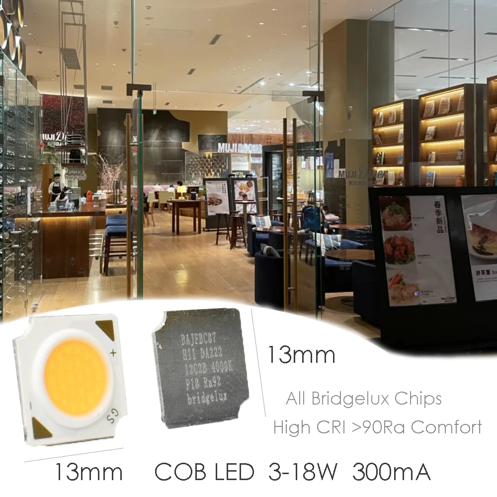 1313 High Lumen 1835 Chip 130-140lm Indoor Light LED COB 3W 5W 7W 10W 12W 15W 18W 20W 24W 80Ra 90Ra+ for DIY Lamp Repairing