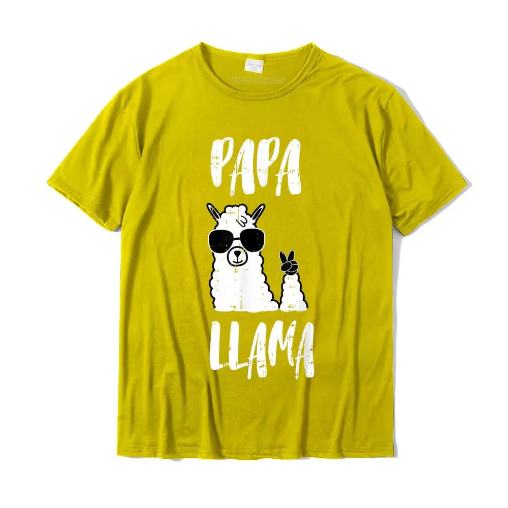 Funny Papa Llama Daddy Tee Cute First Fathers Day Outfit T-Shirt Faddish Male Tshirts Cotton Tops T Shirt Simple Style