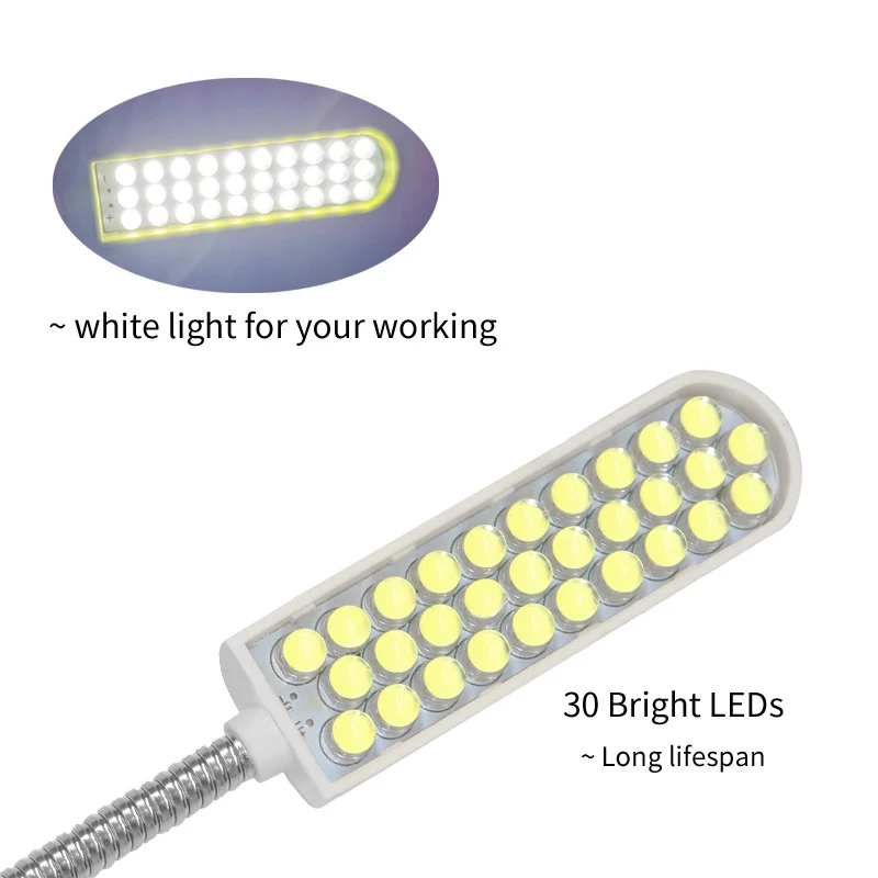 10/20/30 LED Industrielle Nähmaschine Beleuchtung Lampe Kleidung Maschine Zubehör Arbeit Licht 360 ° Flexible Schwanenhals