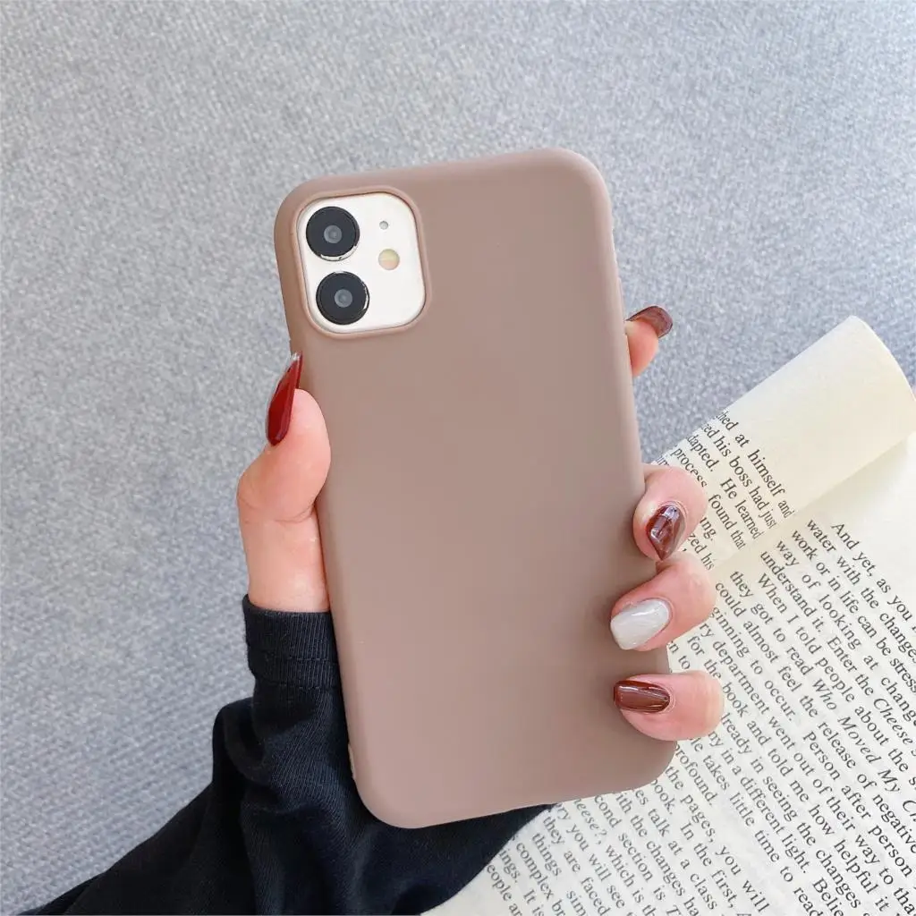 Candy Farbe Silikon Telefon Fall Für iphone 13 14 Pro Max Funda Für iphone 11 12 Pro max 13 mini 14 Plus Matte Zurück Abdeckung Coque – Detail 15