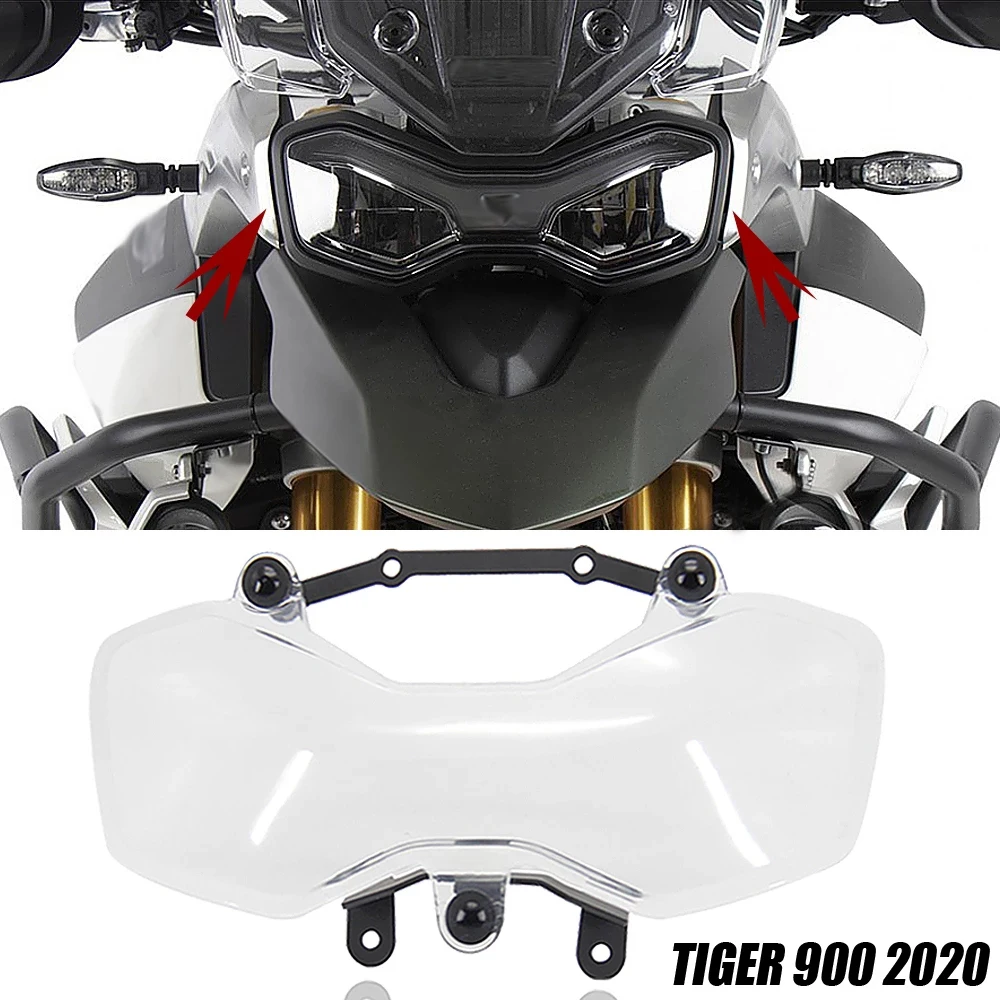 

2020 NEW Motorcycle FOR Tiger 900 Fit For TIGER900 Acrylic Headlight Protection Protector Guard Front Lamp Cover