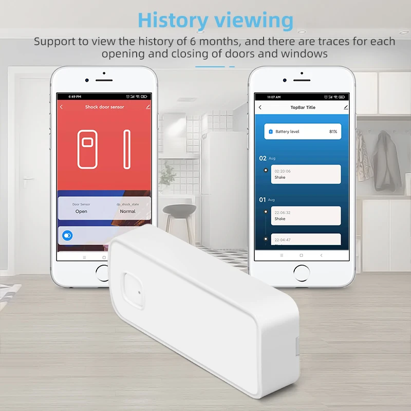 جديد Tuya مستشعر الباب واي فاي نافذة تحطيم الاستشعار نافذة الباب المغناطيسي/صدمة كاشف مستشعر اهتزاز متعدد العمل مع الحياة الذكية