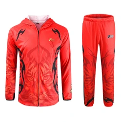 Men Women Quick Drying Fishing Clothing Suits Summer Sunscreen Breathable Long Sleeve Hooded Fishing Clothes Outdoor Shirt Pants