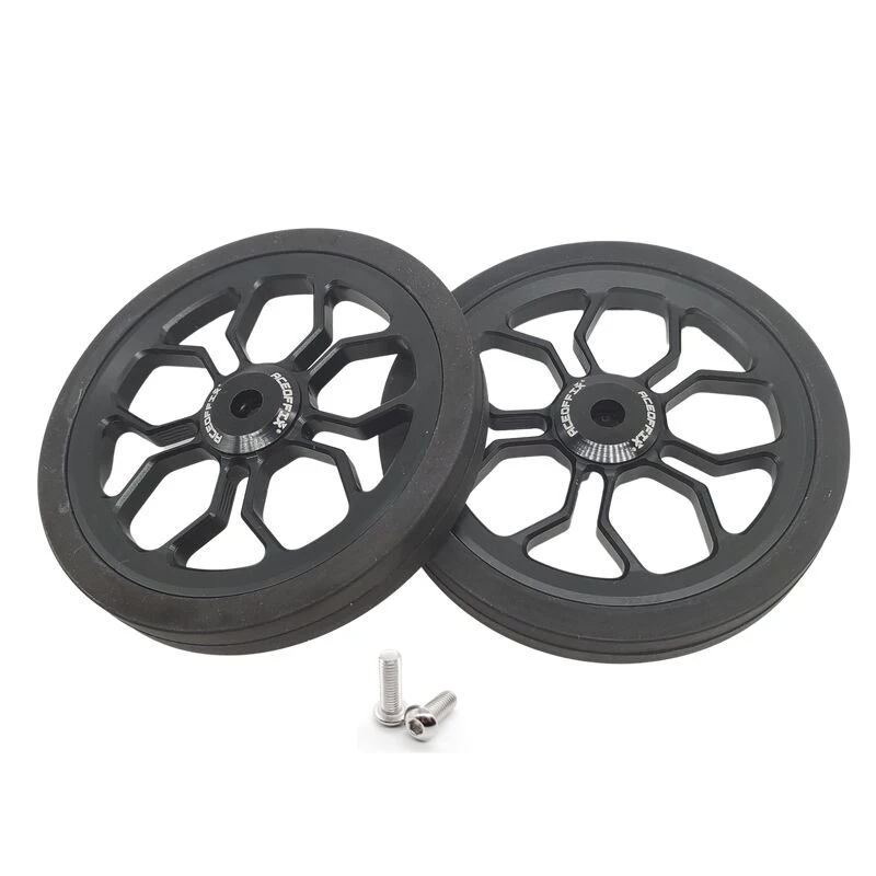 Faltrad Easy Wheel, Aluminiumlegierung 82 Mm Verbreitertes Lager Easy Wheel für 3sixty Faltrad(Silber) Fahrräder Faltrad Easy Wheel, Aluminiumlegierung 82 Mm Verbreitertes Lager Easy Wheel für 3sixty Faltrad(Silber) Fahrräder
