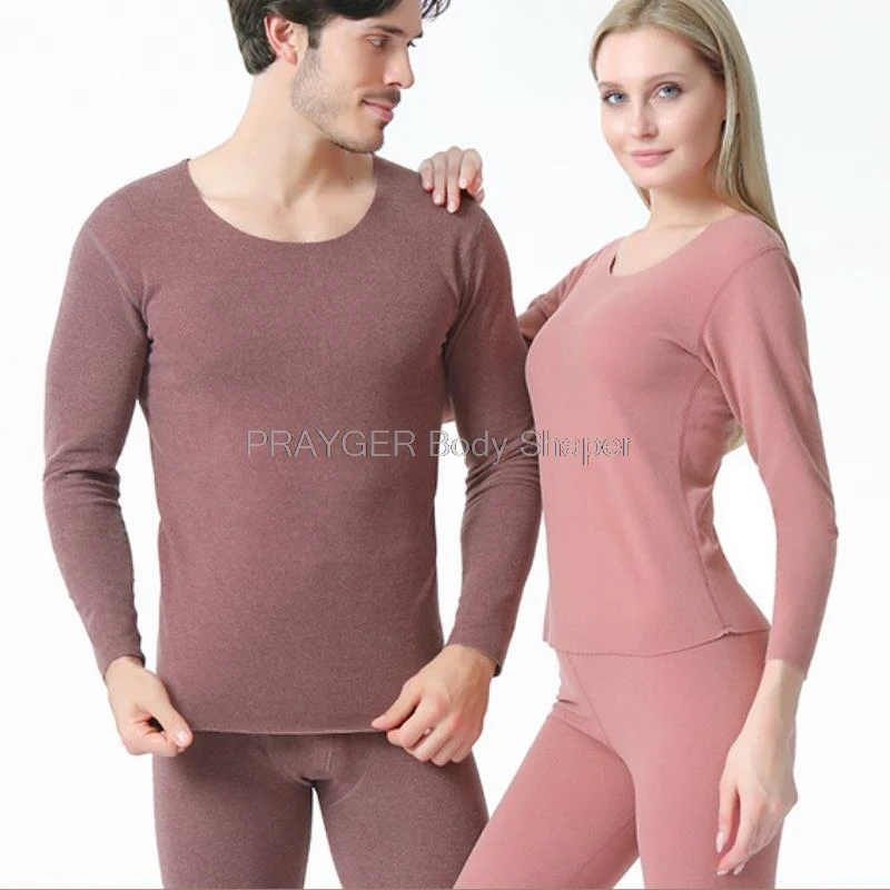 Conjunto de ropa térmica de invierno para pareja ropa interior térmica cálida para mujer Calzoncillos largos para hombre