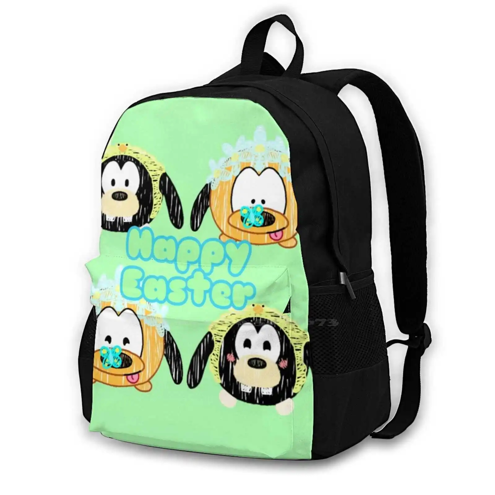 Easter Dogs Bag Backpack For Men Women Girls Teenage Cute Animal Children Teenager Adults Kids Design Dogs Mutt Easter Rabbit