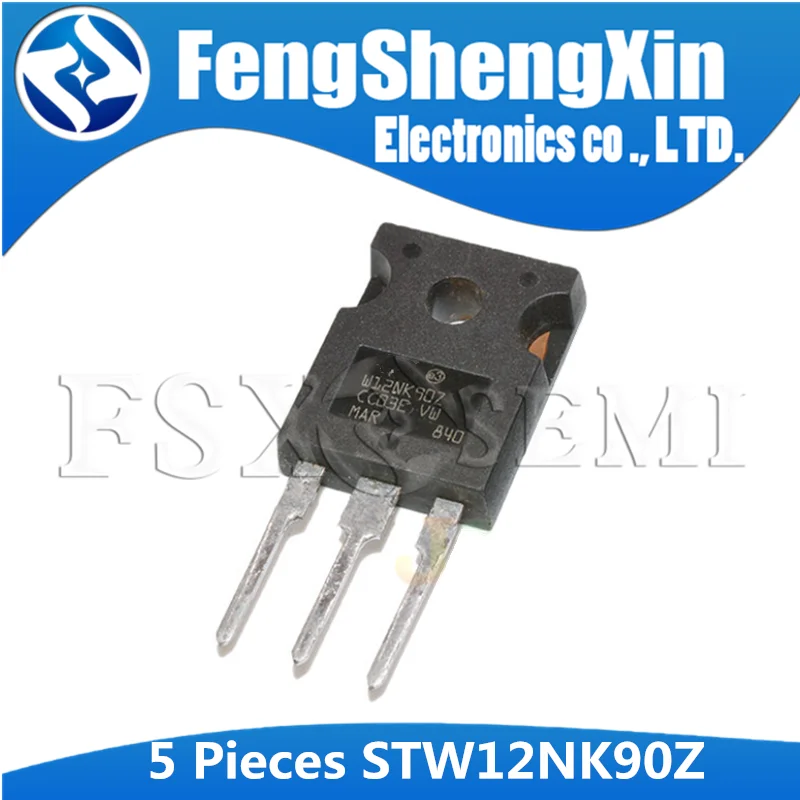 5pcs STW12NK90Z TO-247 W12NK90Z TO247 STW12NK90 12NK90 Power MOSFET