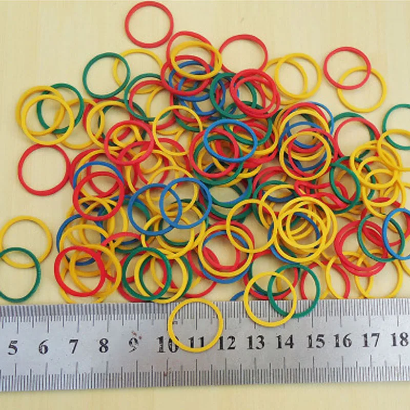 15 ~ 50 มม.ที่มีสีสันยางยืดหยุ่นสําหรับอุปกรณ์เครื่องเขียนสํานักงานยืดยาง Elastics Band แหวนยาง/Latex แหวน