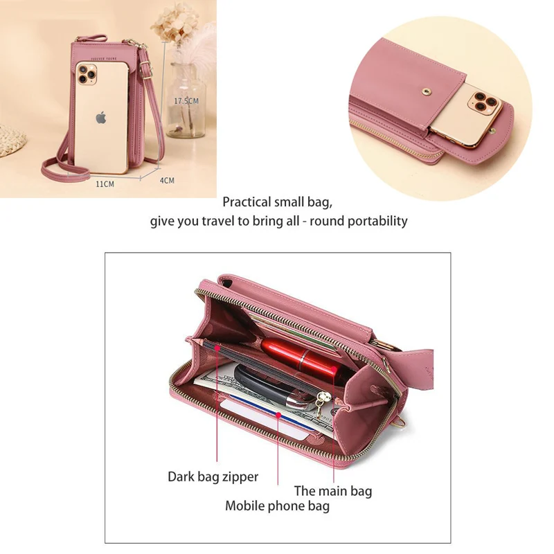 2023 New Mini Shoulder Bag For Women Leather Handbags Crossbody Tote Bags Purse Clutch Phone Wallet Passport Cover Card Holder